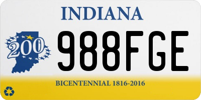 IN license plate 988FGE