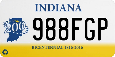 IN license plate 988FGP