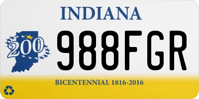IN license plate 988FGR