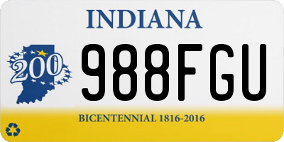 IN license plate 988FGU