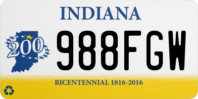 IN license plate 988FGW