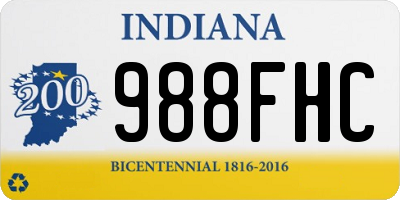 IN license plate 988FHC