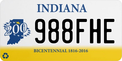 IN license plate 988FHE