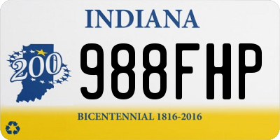 IN license plate 988FHP