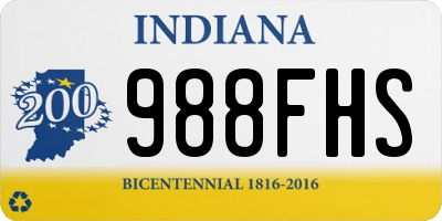 IN license plate 988FHS