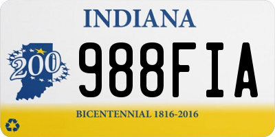 IN license plate 988FIA