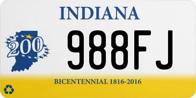 IN license plate 988FJ