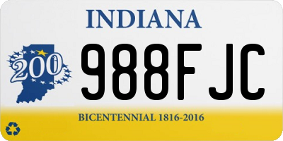 IN license plate 988FJC