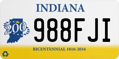 IN license plate 988FJI