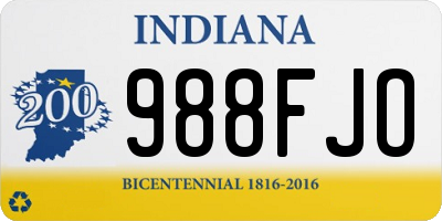 IN license plate 988FJO