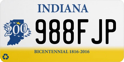 IN license plate 988FJP