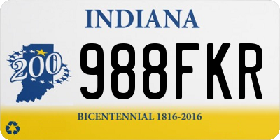 IN license plate 988FKR