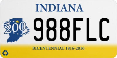 IN license plate 988FLC