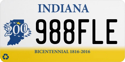 IN license plate 988FLE