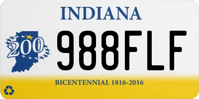 IN license plate 988FLF