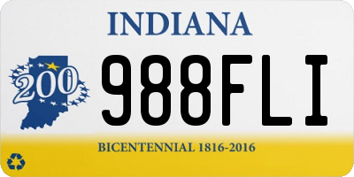 IN license plate 988FLI