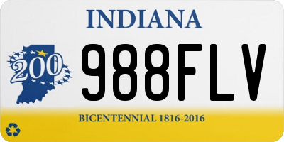 IN license plate 988FLV