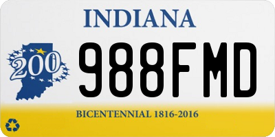 IN license plate 988FMD