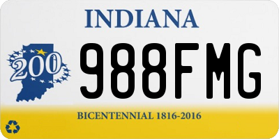 IN license plate 988FMG