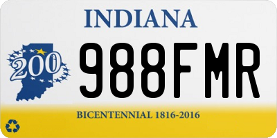 IN license plate 988FMR