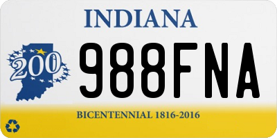 IN license plate 988FNA