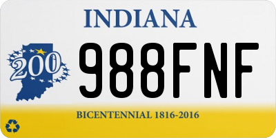 IN license plate 988FNF