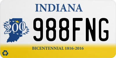 IN license plate 988FNG