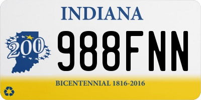 IN license plate 988FNN