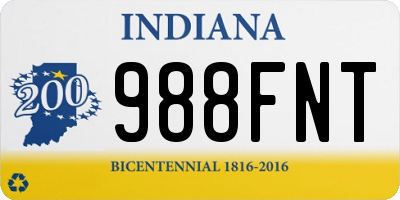 IN license plate 988FNT