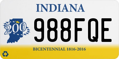 IN license plate 988FQE