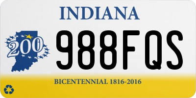 IN license plate 988FQS