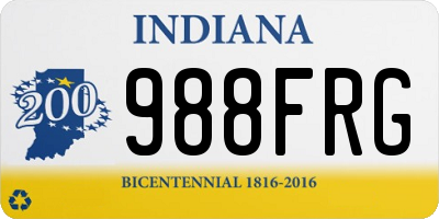 IN license plate 988FRG