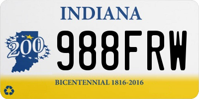 IN license plate 988FRW