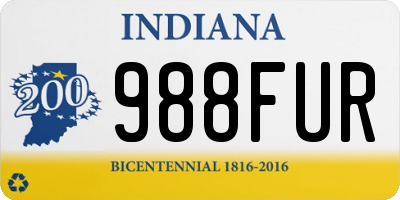 IN license plate 988FUR