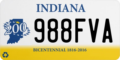 IN license plate 988FVA