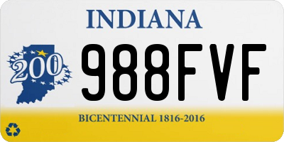 IN license plate 988FVF