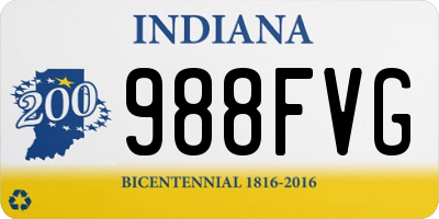 IN license plate 988FVG