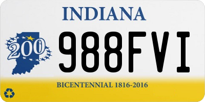 IN license plate 988FVI