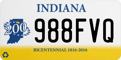 IN license plate 988FVQ