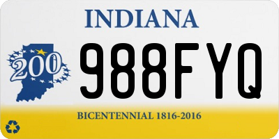 IN license plate 988FYQ