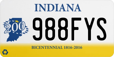 IN license plate 988FYS