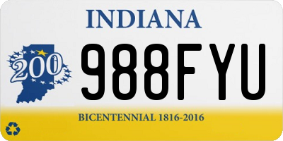 IN license plate 988FYU