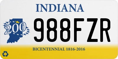 IN license plate 988FZR