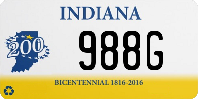 IN license plate 988G