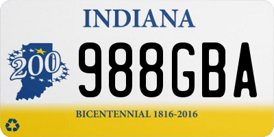 IN license plate 988GBA