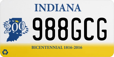 IN license plate 988GCG