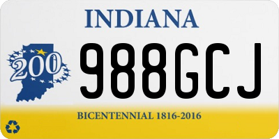 IN license plate 988GCJ