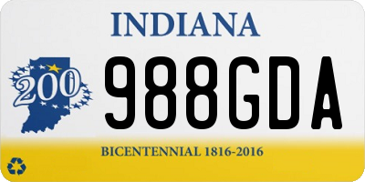 IN license plate 988GDA