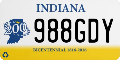 IN license plate 988GDY