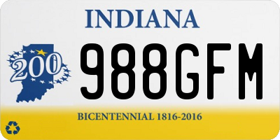IN license plate 988GFM